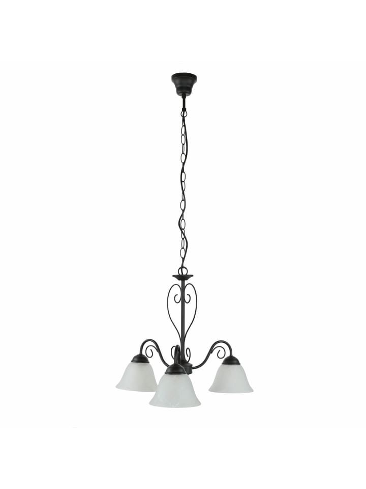 Pendelleuchte (B)46 x (L)46 x (T)103 cm in Mattes Schwarz Weiß