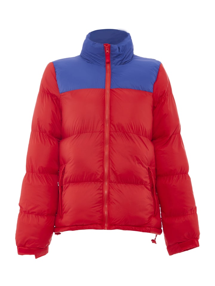 Damen Wattierte Steppjacke in Rot Kobalt