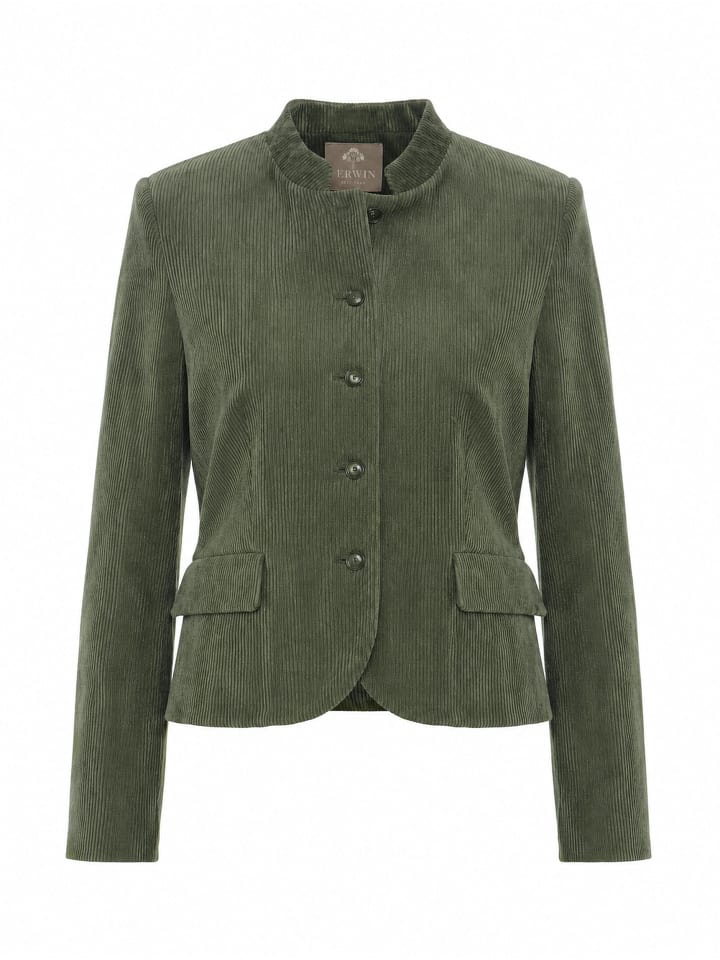Cordjacke mit Stehkragen