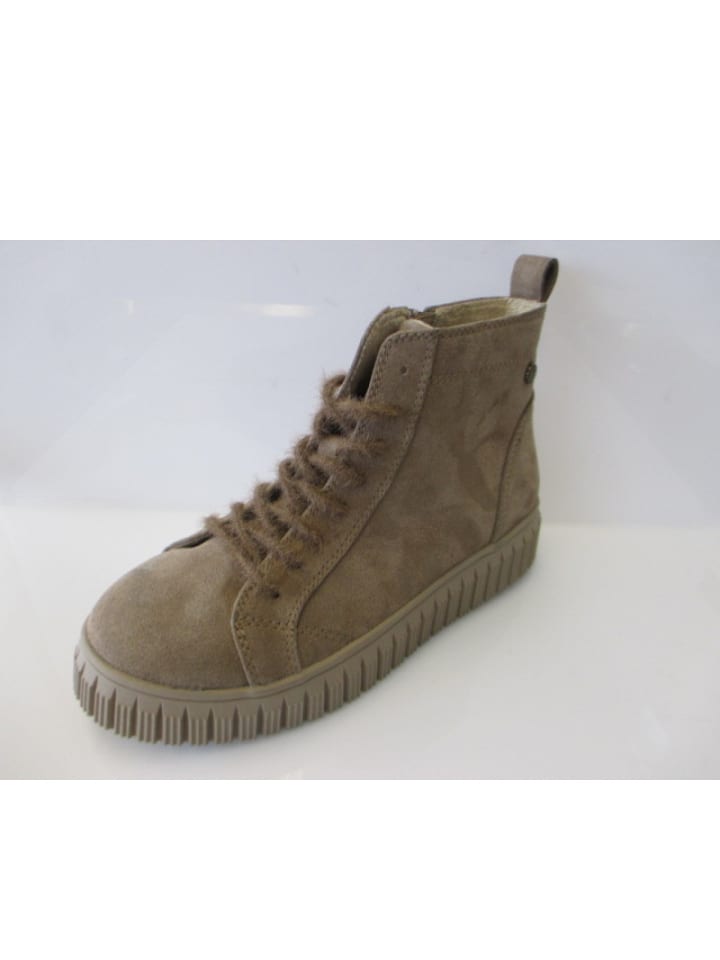 Schnürstiefel in Beige