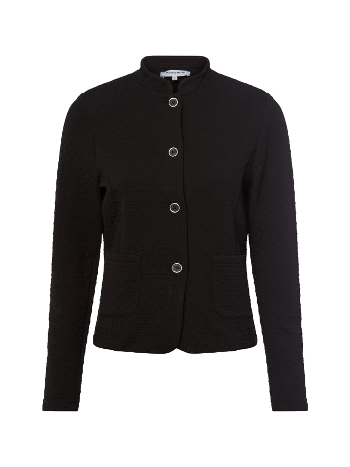 Sweatjacke in schwarz - 0001