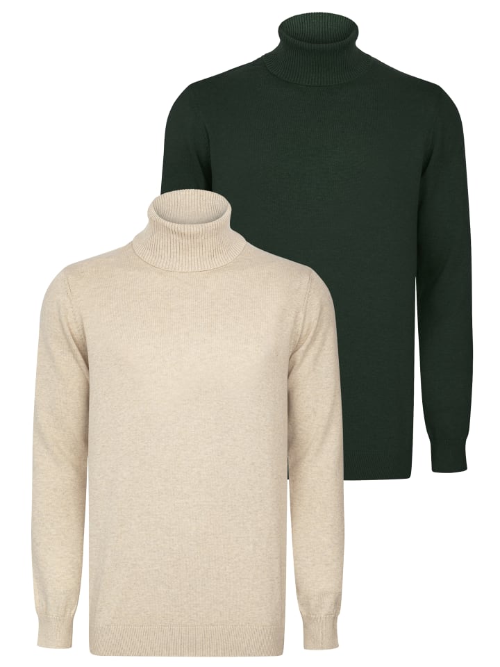 Pullover in Beige-Grün