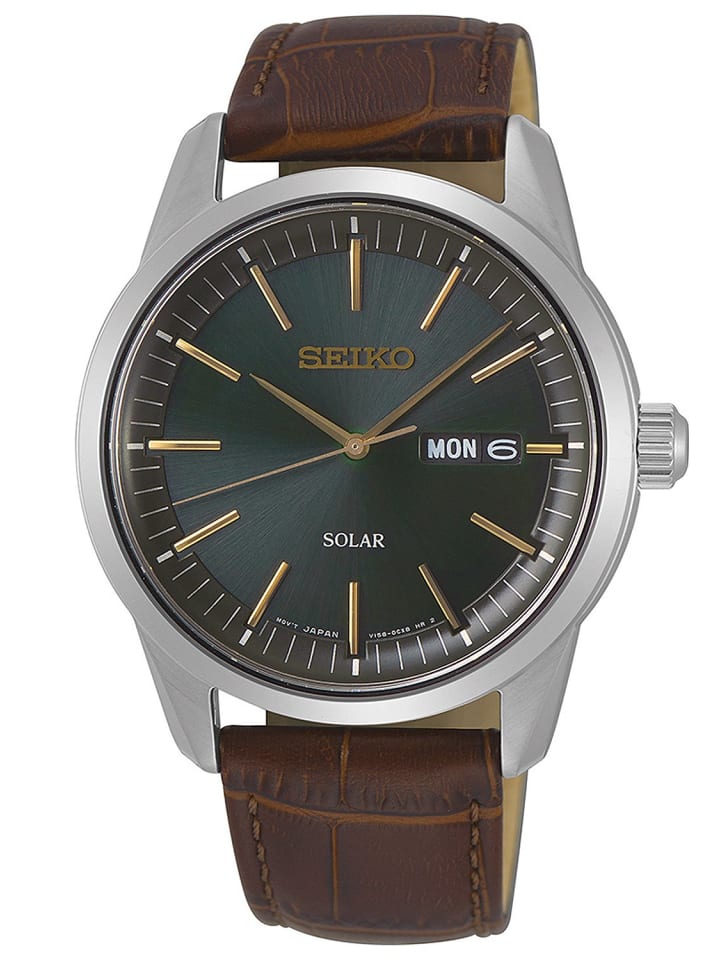 Seiko Herrenuhr Solar Braun/Grün günstig kaufen limango