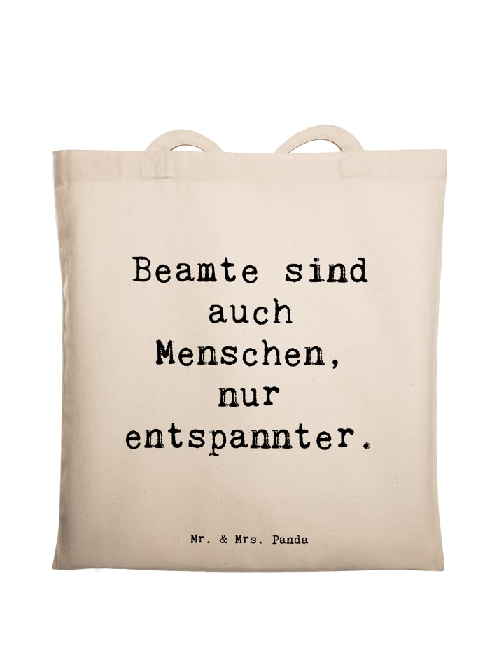 Umhängetasche Spruch Beamtin Entspannt mit Spruch in Creme