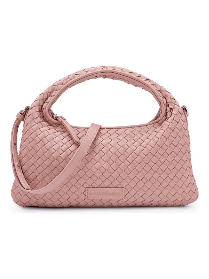 Sadie Weave Schultertasche Leder 37 cm rose quartz