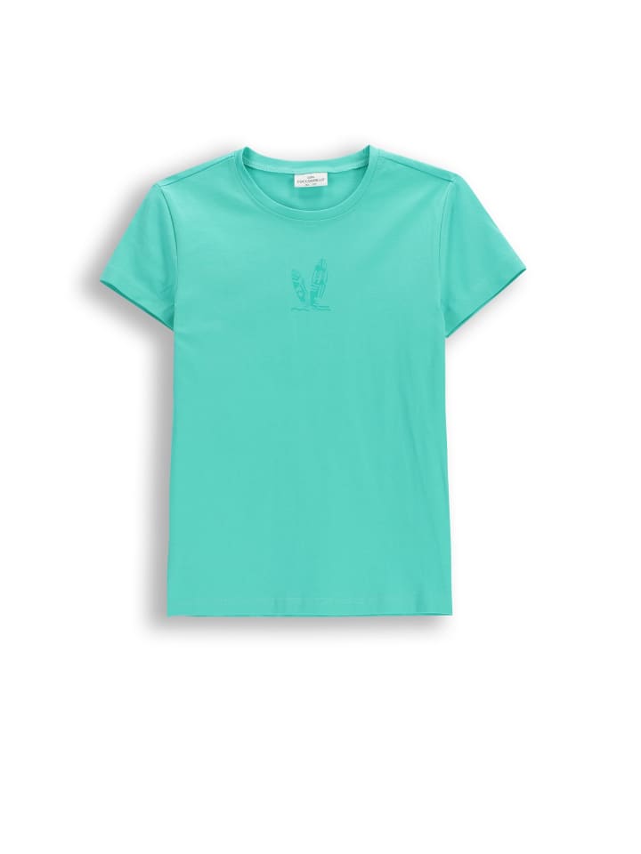 T-shirt mit kurzen Ärmeln in türkis