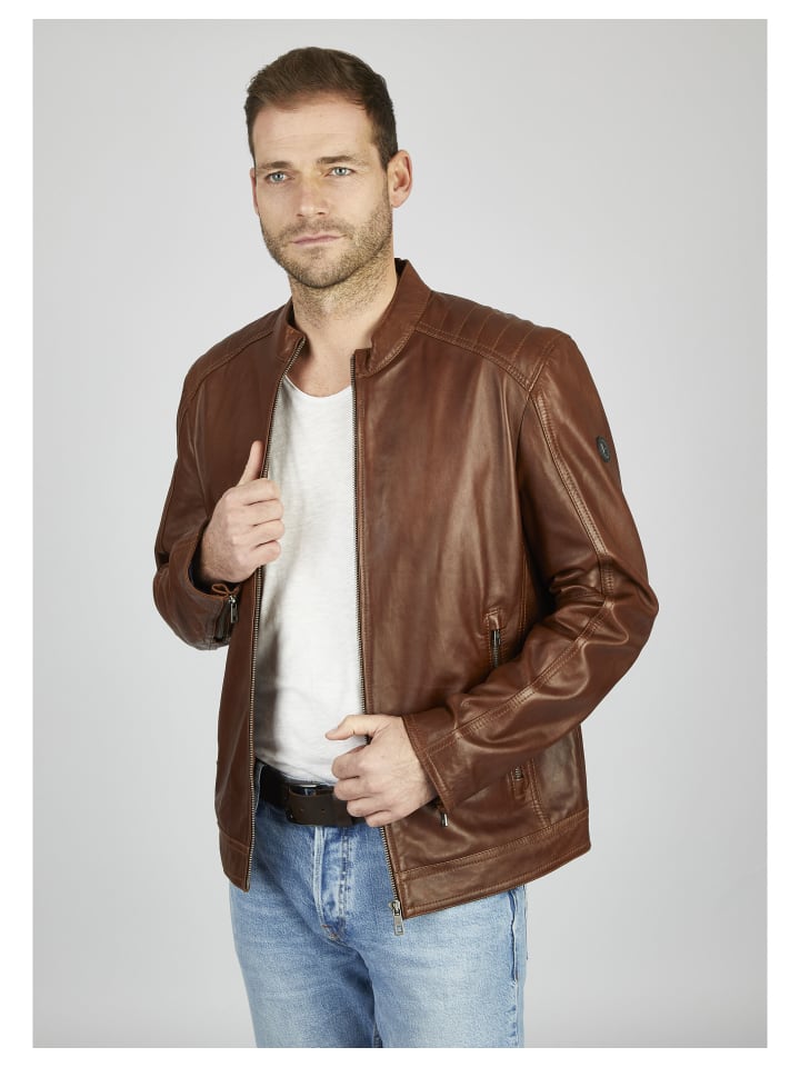 Lederjacke BUAPOLLO in Cognac