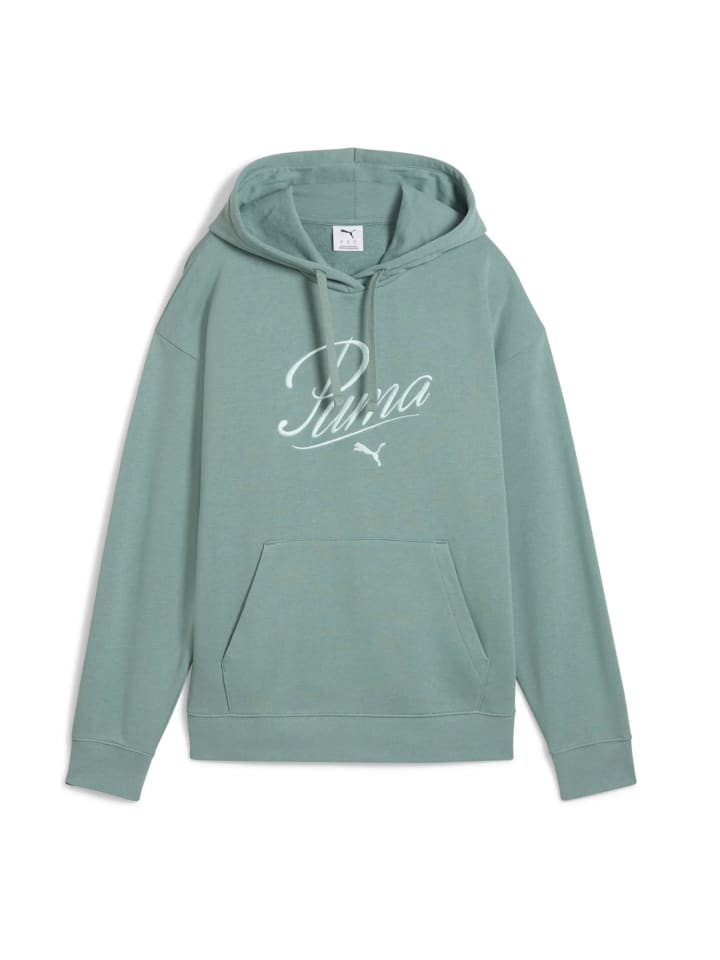 Script Comfort Hoodie Pullover in grün