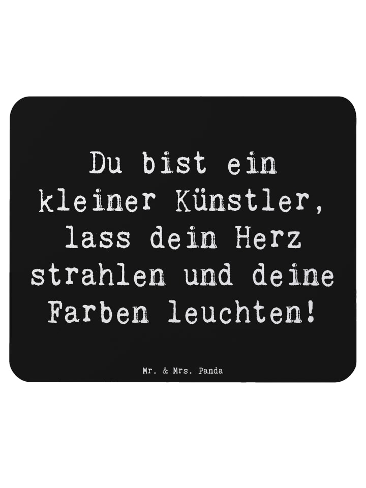 Maus Pad Spruch Die Freude an der Kreativität e... in Schwarz