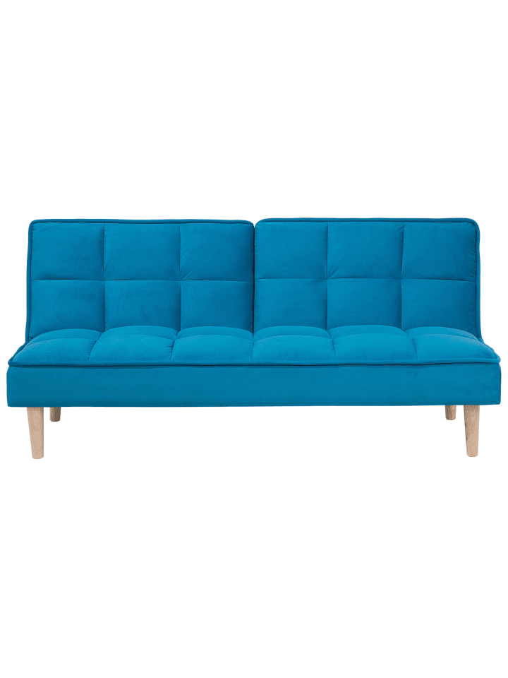 3-Sitzer Sofa SILJAN in Blau/Braun - (W) 177 x (H) 80 x (L) 80 cm