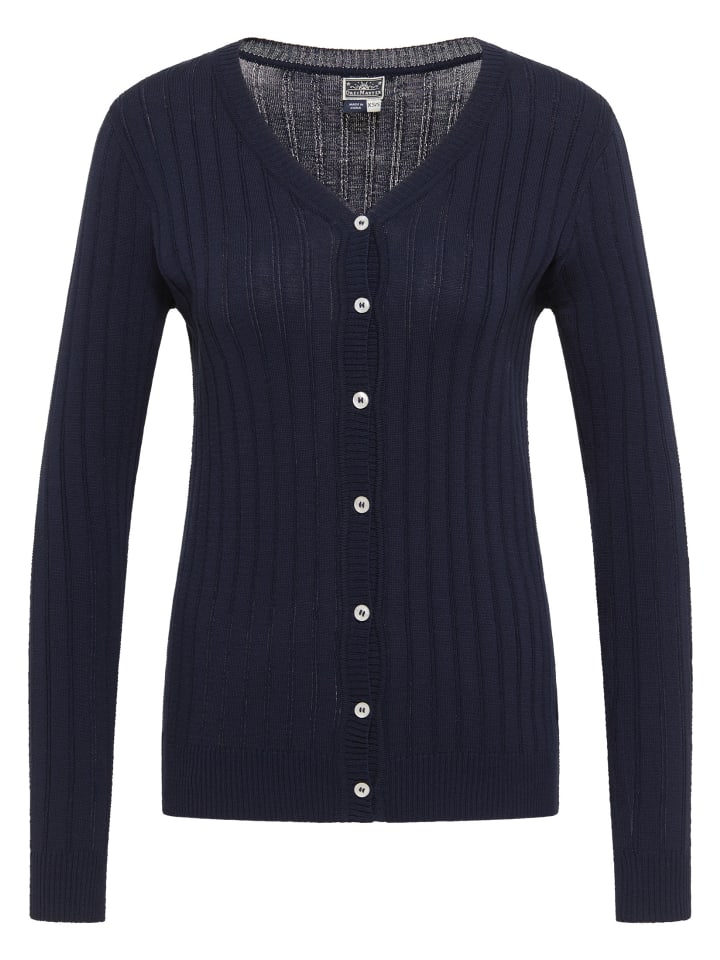 Damen Strickjacke Mit Knöpfen in Marine