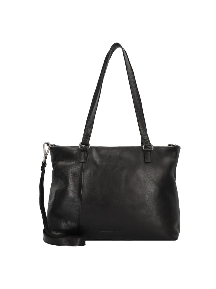 Colombiana Shopper Tasche Leder 37 cm black