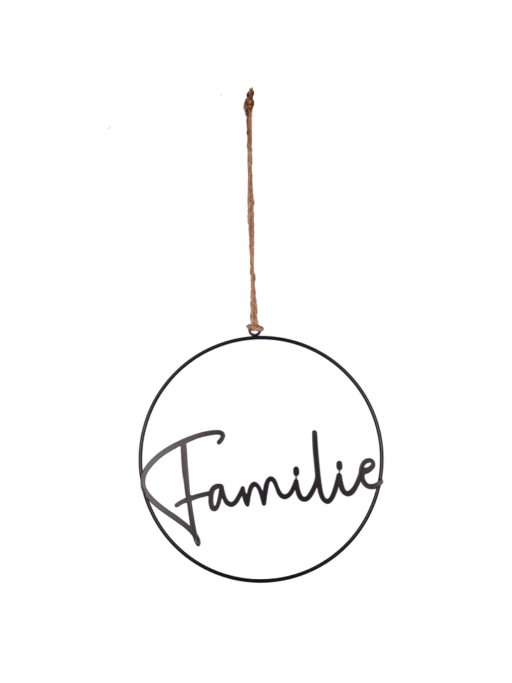 Aufhänger Familie in Schwarz