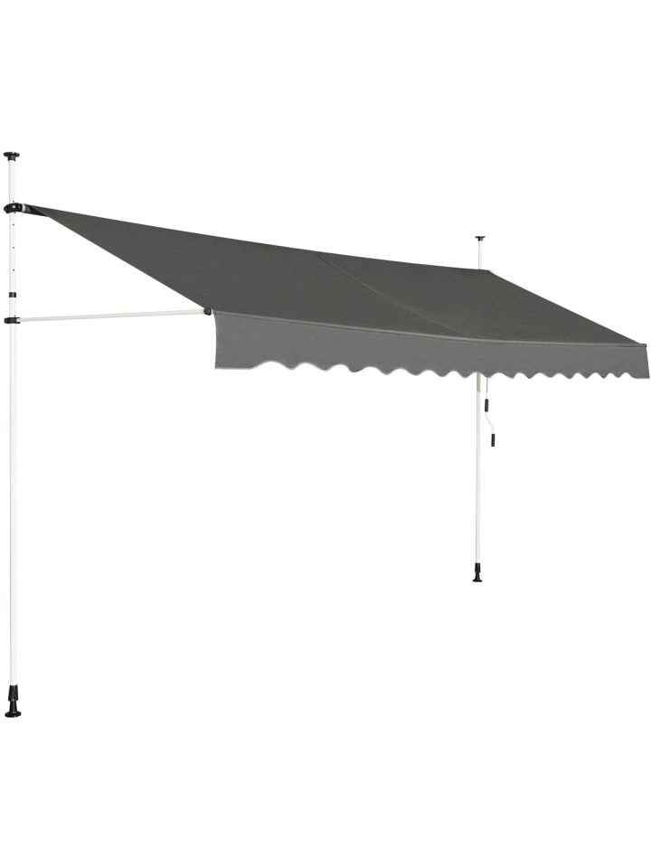 Klemmmarkise 395 cm in Grau