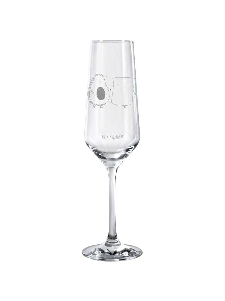 Champagnerglas Avocado Toast ohne Spruch in Transparent