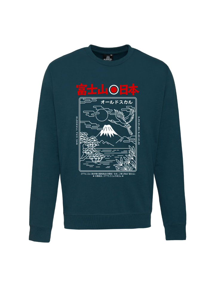 Sweatshirt Asian Futeesan in Dark green