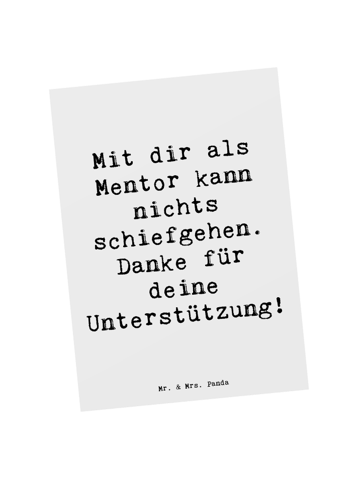 Postkarte Spruch Beste Mentor mit Spruch in Weiß