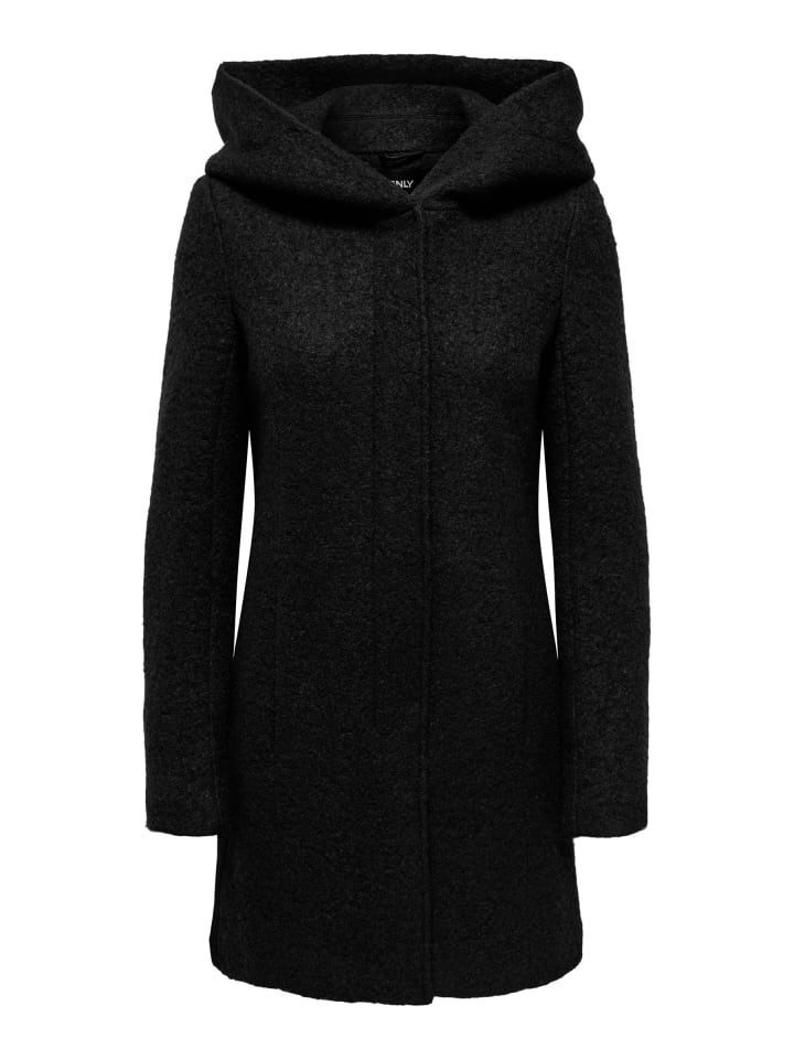 Wollmantel in Black 1