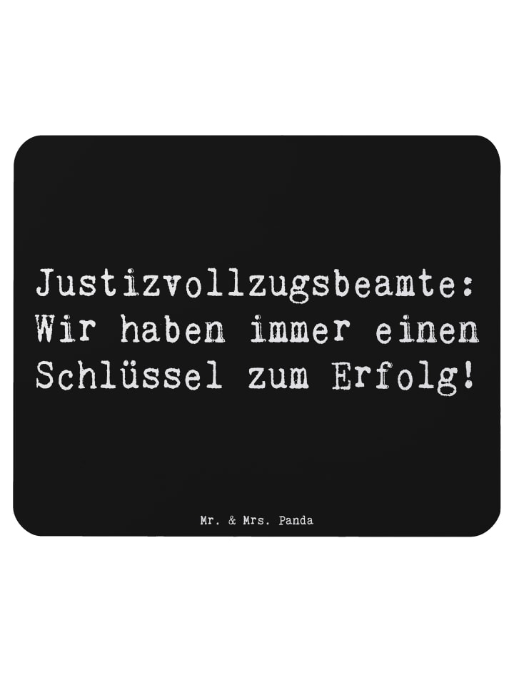 Mousepad Spruch Justizvollzugsbeamter Erfolg mi... in Schwarz