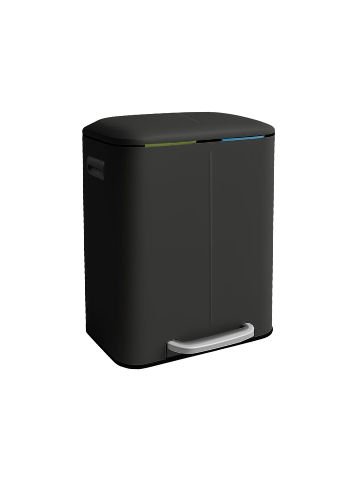 Mülleimer in Schwarz - 2x 20 Liter