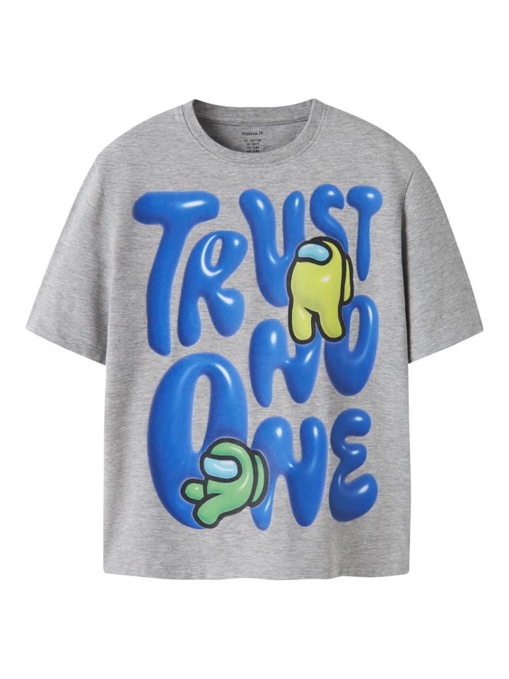 T-Shirt in Grey Melange