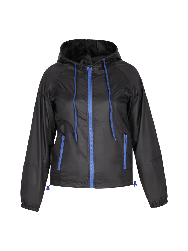 Damen Jacke in Schwarz Königsblau