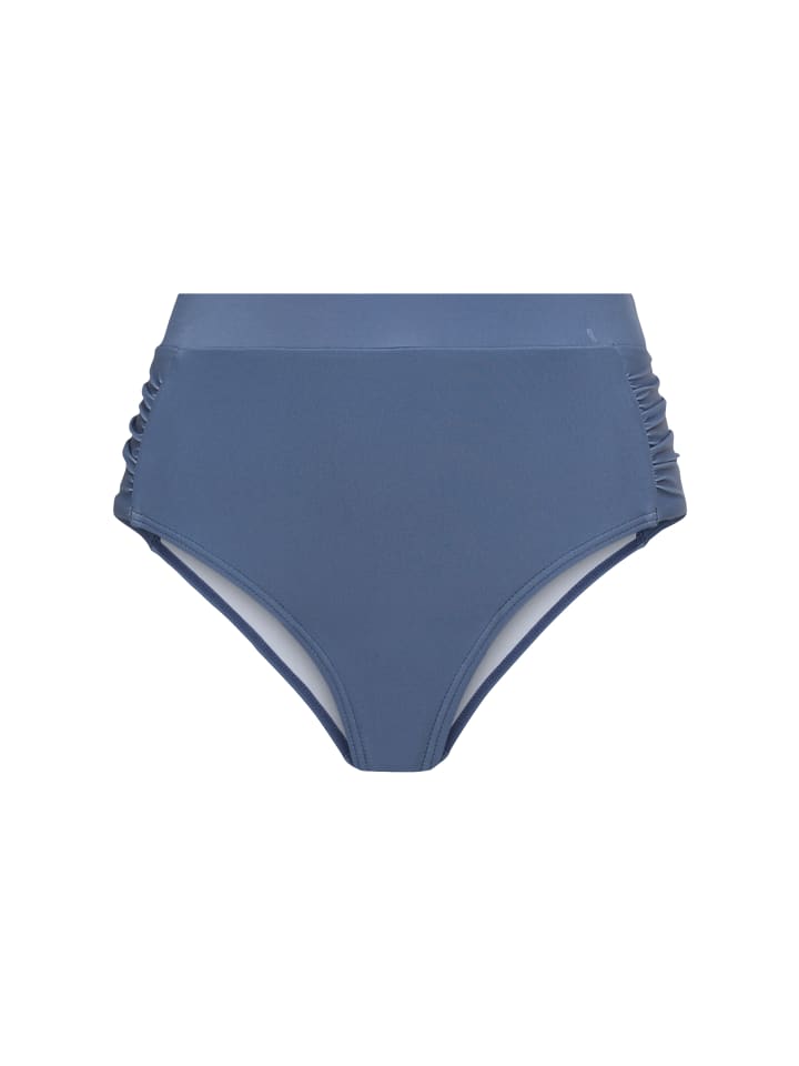Highwaist-Bikini-Hose in rauchblau