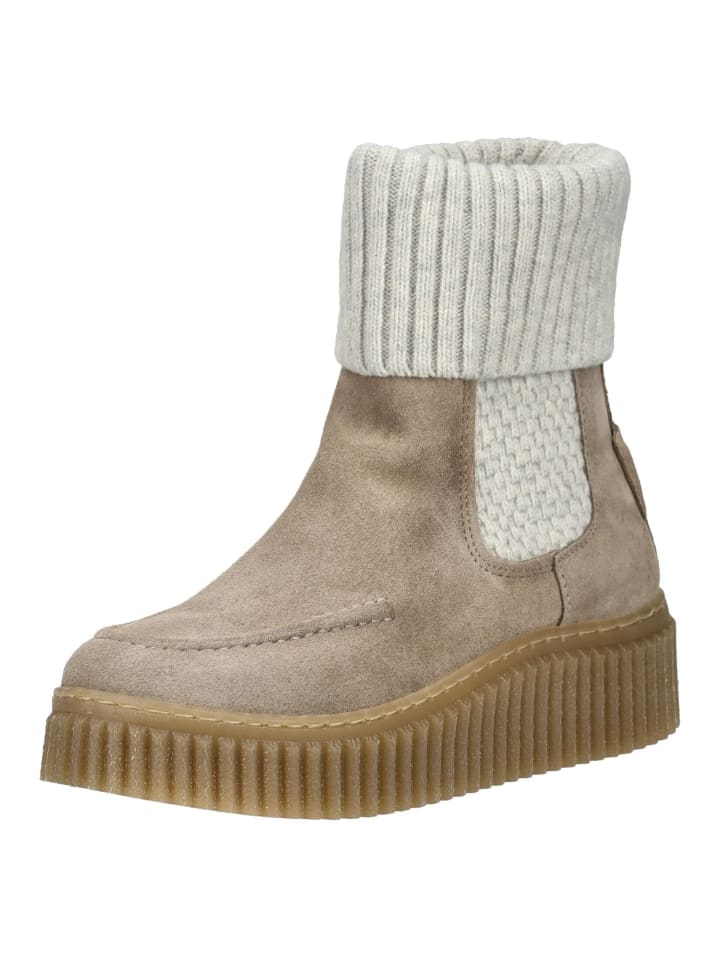 Stiefelette Taupe