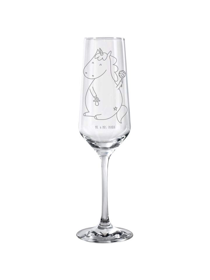 Sektglas Einhorn Baby ohne Spruch in Transparent