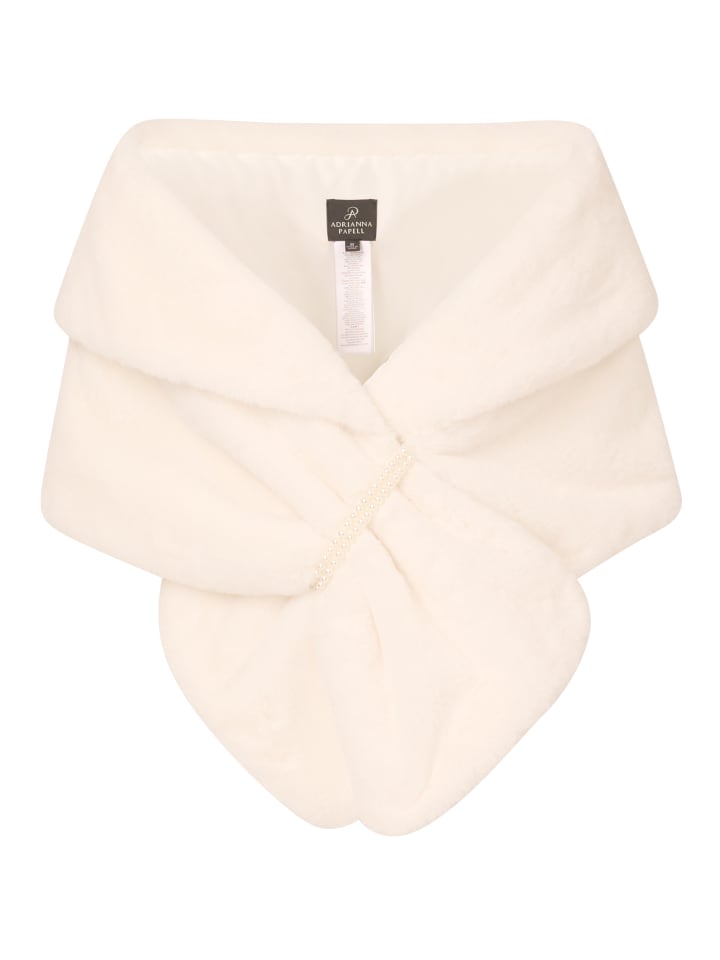 Bolero Faux Fur Wrap in ivory