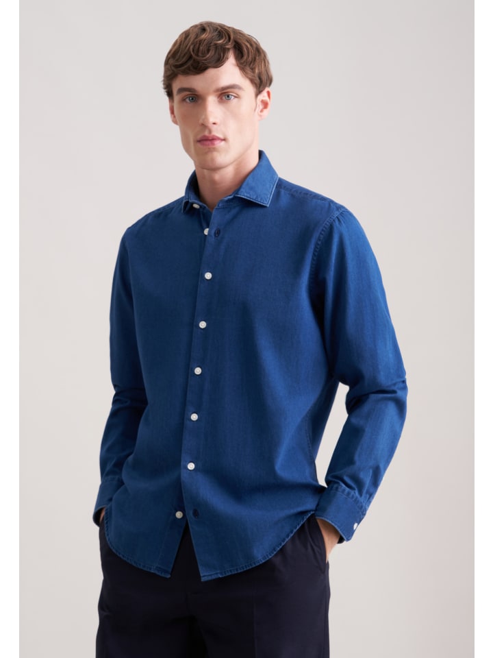 Denimhemd Regular in Dunkelblau