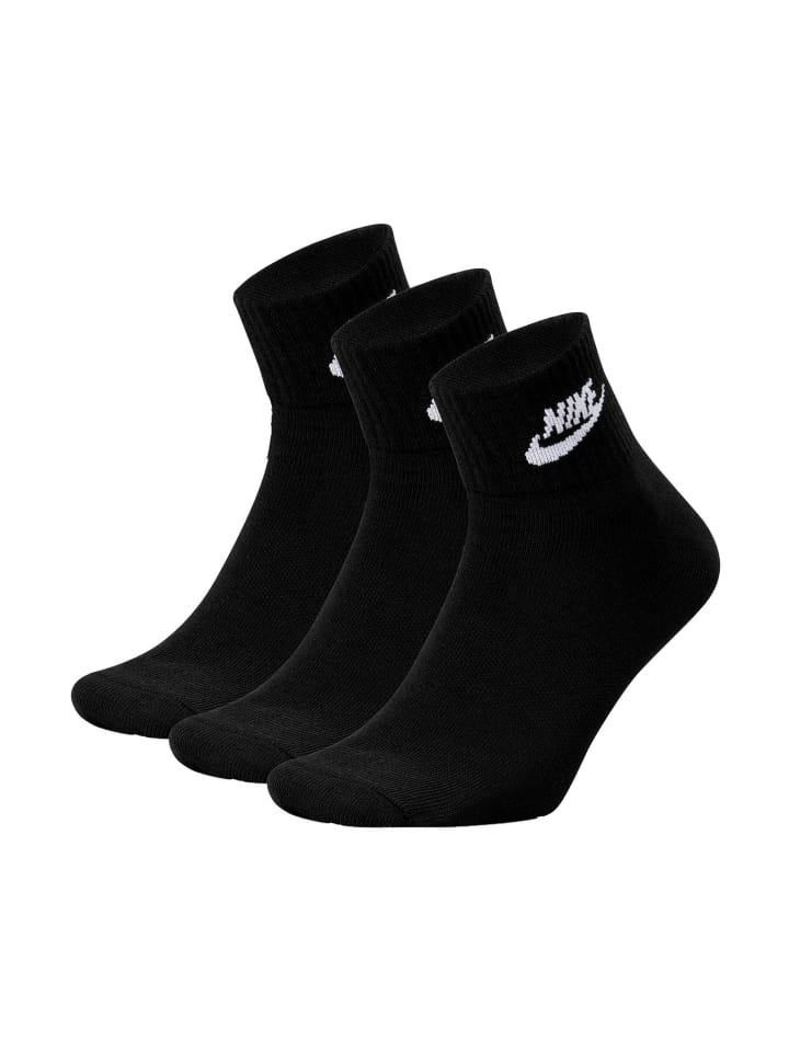 Socken 3er Pack in Schwarz