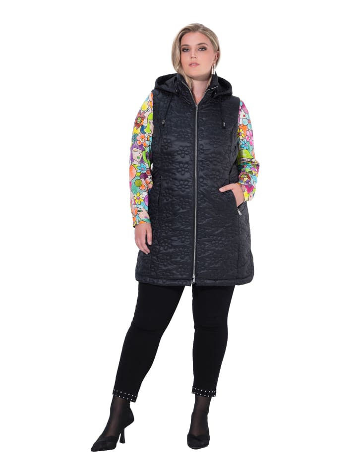 Steppweste in schwarz