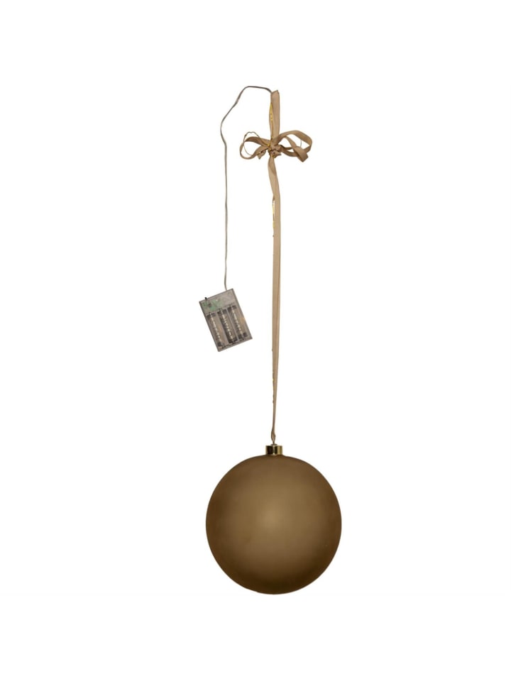 LED Weihnachtskugel beleuchtet aus Glas D: 20cm in gold