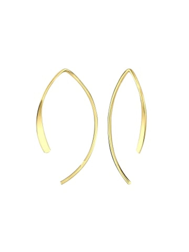 Ohrringe EINHÄNGER 925 Sterling Silber in Gold, 2-tlg.