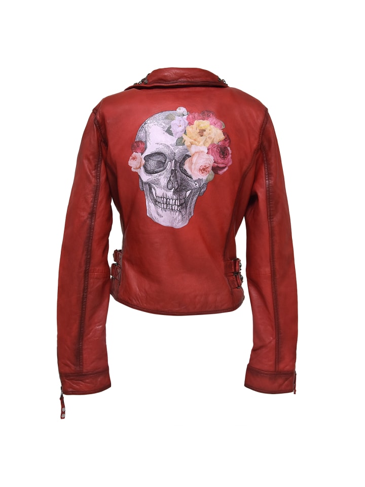 Okkea Lederjacke Rot