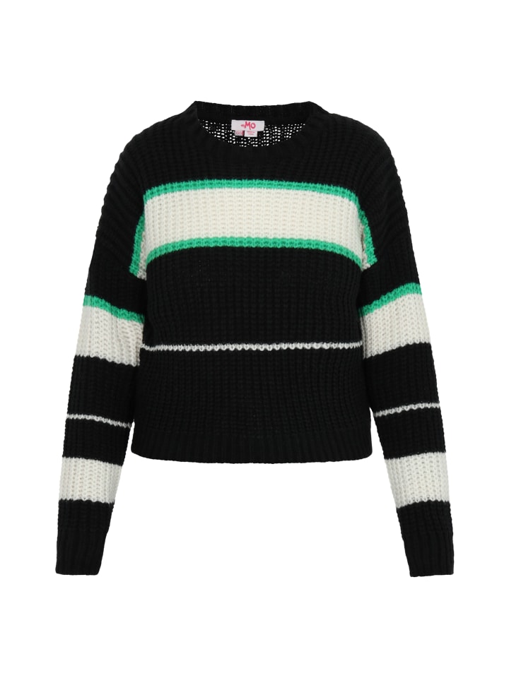 Damen Pullover in SCHWARZ WOLLWEISS GRÜN