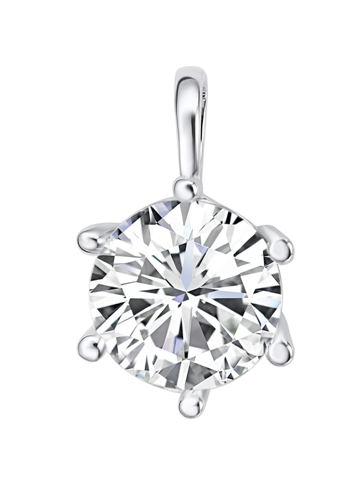 Anhänger aus Messing mit verziert mit Kristallen von Swarovski® in silber