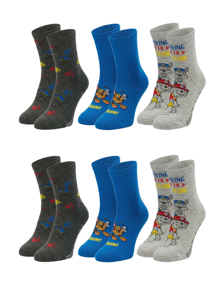 6er-Set: Socken Paw Patrol in Mehrfarbig