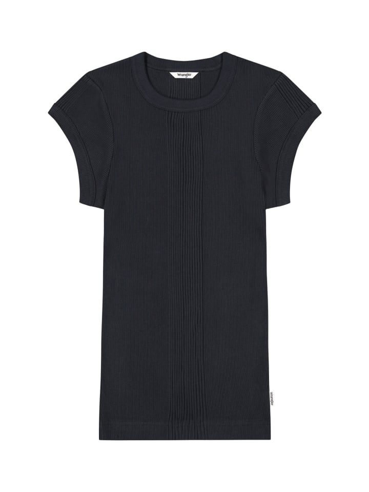 T-Shirt Capped Rib in Black