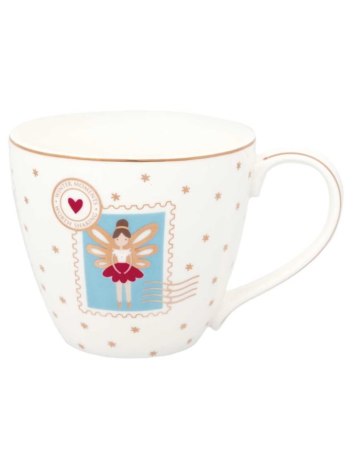 Becher CINDARELLA Xmas Weiß Goldrand