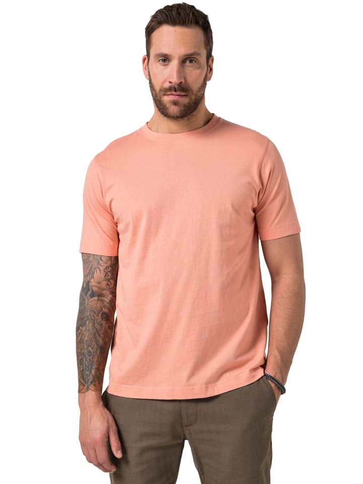 Kurzarm T-Shirt in harmonisches hellorange