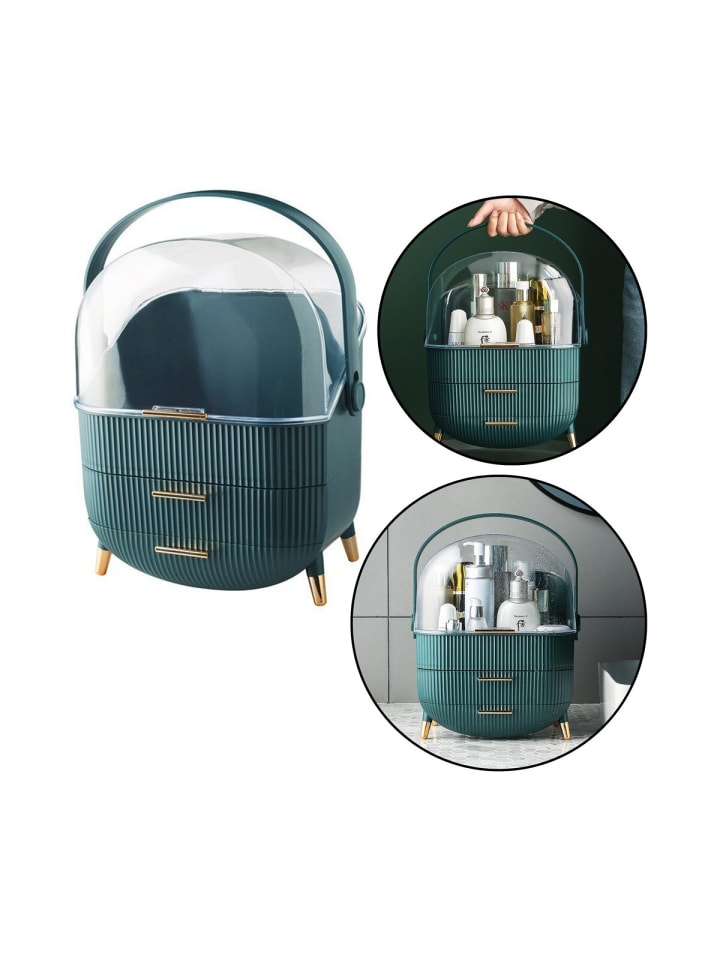 Kosmetik Organizer mit Deckel 2 Schubladen