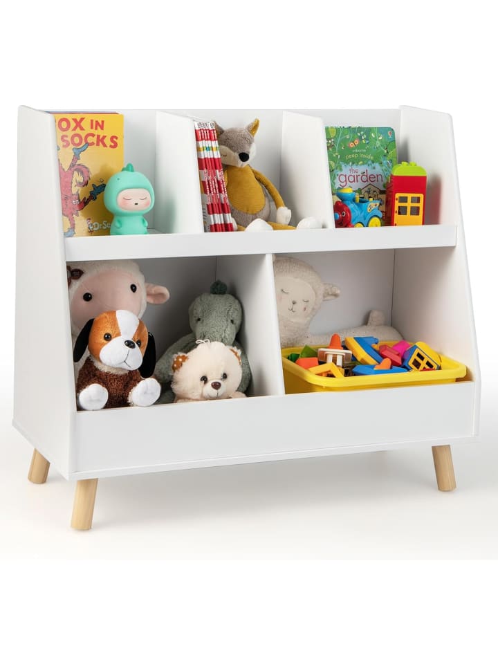 Kinderregal mit 5 offenen Fächern in Weiß