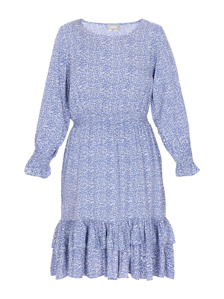 Women Dress in blue white
