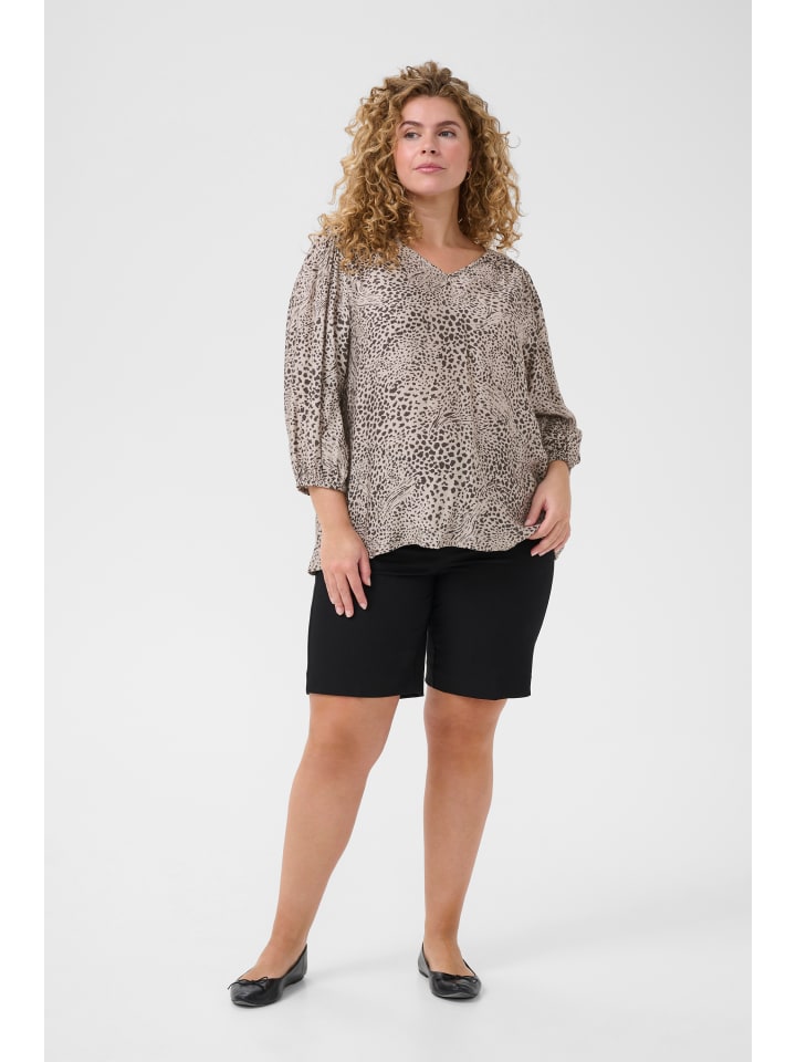 Bluse langarm KCdebri Loose fit in Abstract Leopard