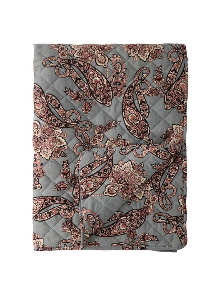 Quilt AIX Opal Taupe mit Paisley Muster 180x130 cm