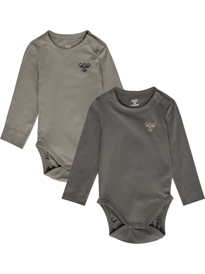 Druckknopf Strampler Hmlmini Kinder in DARK GULL GRAY/VINTAGE KHAKI