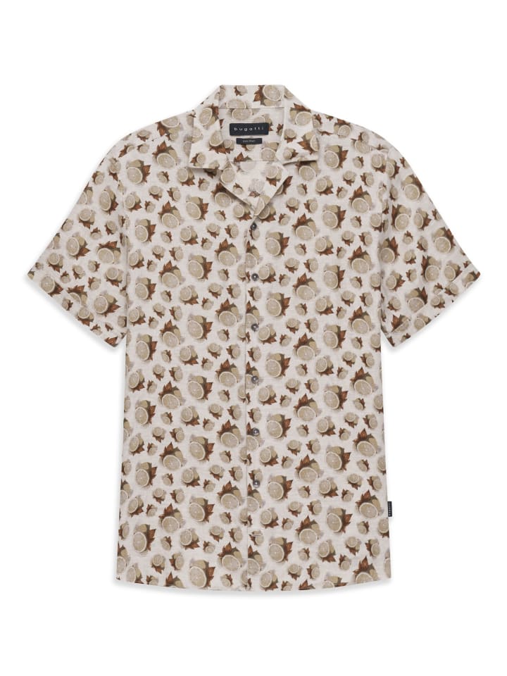 Kurzarm-Hemd in 40-beige