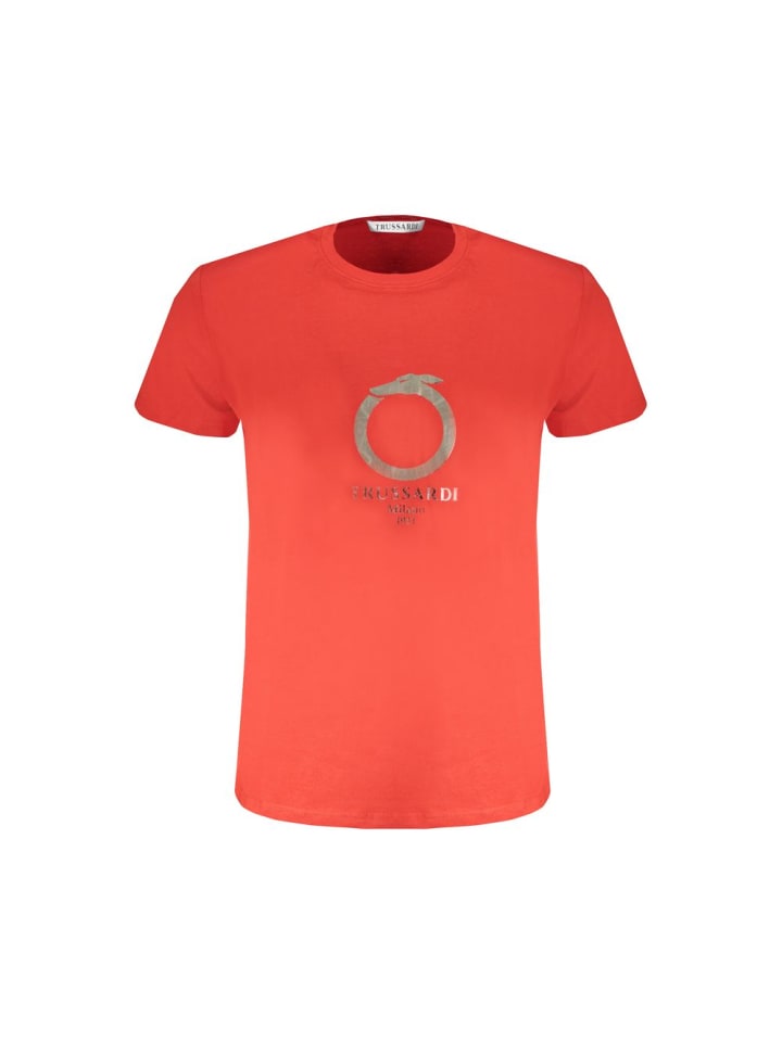 Rot Baumwolle Herren T-Shirt
